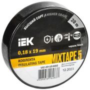 Изолента ПВХ 0.18х19мм черн. (рул.20м) IEK UIZ-20-10-K02